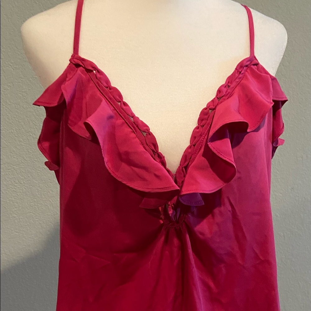 Elle Ruffle Tank Top, Size Small